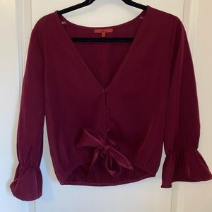 Maroon blouse (crop top)